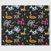 Luftballontiere Kinderparty Thema Geschenkpapier (Flach)