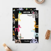 Luftballontiere Kinderparty-Thema Mitteilungskarte (Vorderseite/Rückseite Beispiel)