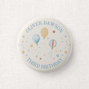 Luftballontraum Kindergeburtstags-Gast-Pin-Abzeich Button