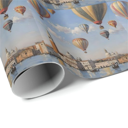 Luftballooning über venezianische Ölfarbe, Geschenkpapier (Rolleneckpunkt)