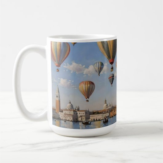 Luftballooning über venezianische Ölfarbe, Kaffeetasse (Links)