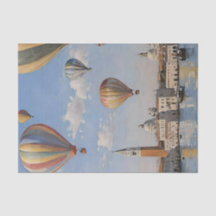 Luftballooning über venezianische Ölfarbe, Seidenpapier
