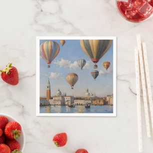 Luftballooning über venezianische Ölfarbe, Serviette
