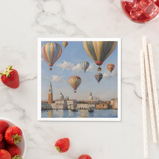Luftballooning über venezianische Ölfarbe, Serviette (Beispiel)