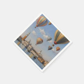Luftballooning über venezianische Ölfarbe, Serviette (Ecke)