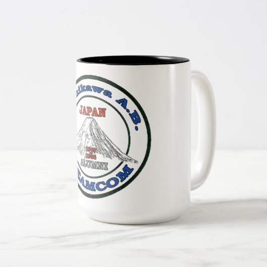 Luftbasis Tachikawa Japan FEAMCOM Zweifarbige Tasse (VorderseiteRechts)