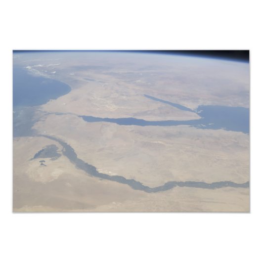 Luftbild Ägyptens und der Sinai-Halbinsel Fotodruck (Vorne)