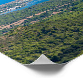 Luftbild auf Menorca vom Gipfel des Monte Toro Poster (Ecke)