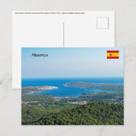 Luftbild auf Menorca vom Gipfel des Monte Toro Postkarte