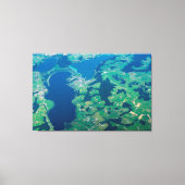 Luftbild Blaue plattierte Land Leinwand Kunst (Vorderseite)