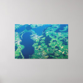 Luftbild Blaue plattierte Land Leinwand Kunst