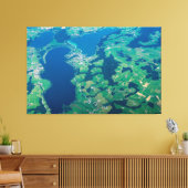 Luftbild Blaue plattierte Land Leinwand Kunst (Insitu (Wohnzimmer))