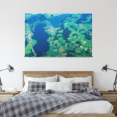 Luftbild Blaue plattierte Land Leinwand Kunst (Insitu (Schlafzimmer))