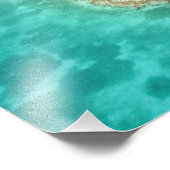 Luftbild Blue Hole, Segelboot verankert Fotodruck (Ecke)
