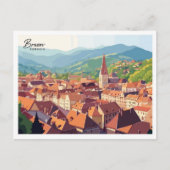 Luftbild Brasov Rumänien Kunstreisen Postkarte (Vorderseite)