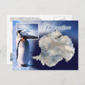 Luftbild der Antarktis Postkarte (Vorne/Hinten)