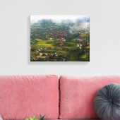 Luftbild der Bäume und Häuser Leinwanddruck (Insitu (Wohnzimmer))