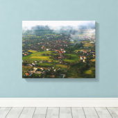 Luftbild der Bäume und Häuser Leinwanddruck (Insitu (Holzboden))