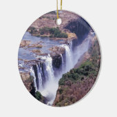 Luftbild der berühmten Victoria Falls - Simbabwe Keramik Ornament (Links)
