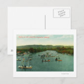 Luftbild der Boote auf dem Watsonville-See Postkarte (Vorne/Hinten)