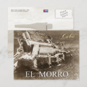 Luftbild der Burg Morro, Havanna, Kuba Postkarte (Vorne/Hinten)