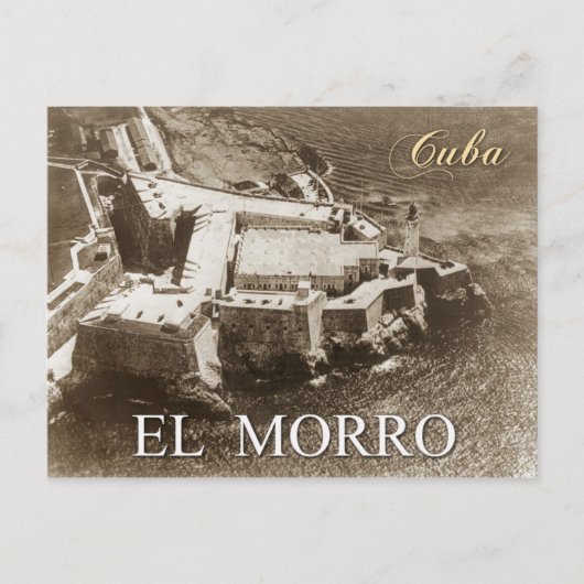 Luftbild der Burg Morro, Havanna, Kuba Postkarte (Vorderseite)