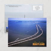 Luftbild der Chesapeake Bay Bridge, Maryland Postkarte (Vorne/Hinten)