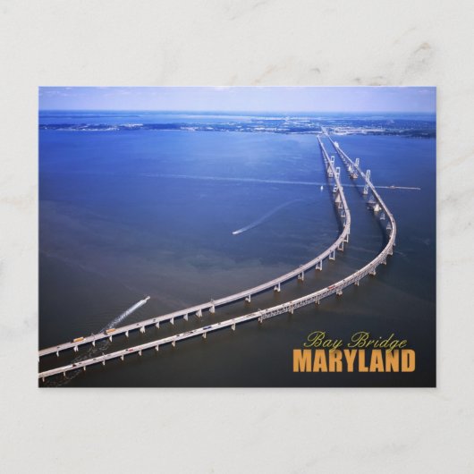 Luftbild der Chesapeake Bay Bridge, Maryland Postkarte (Vorderseite)