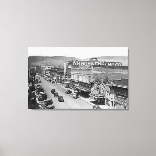 Luftbild der City StreetLa Grande, OR Leinwanddruck (Vorderseite)