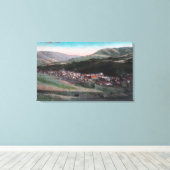 Luftbild der CityCuldesac, ID Leinwanddruck (Insitu (Holzboden))