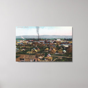 Luftbild der CityFairbanks, AK Leinwanddruck