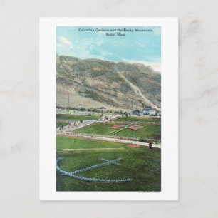 Luftbild der Columbia GardensButte, MT Postkarte