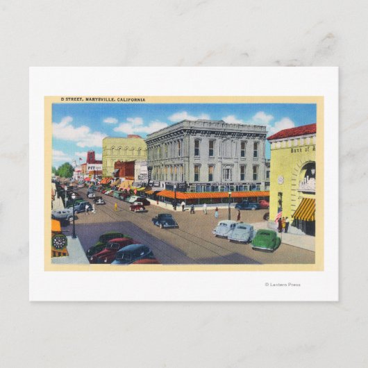 Luftbild der D Street Postkarte (Vorderseite)