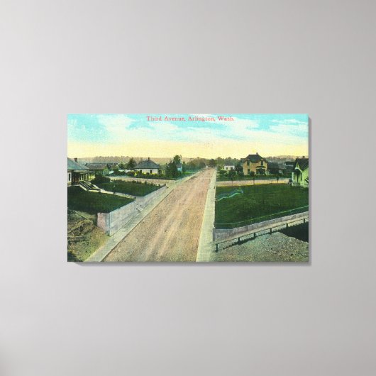 Luftbild der Dritten Straße Leinwanddruck (Vorderseite)
