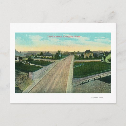 Luftbild der Dritten Straße Postkarte (Vorderseite)