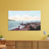 Luftbild der Fähranlandung und Nordwind Leinwanddruck (Insitu (Wohnzimmer))