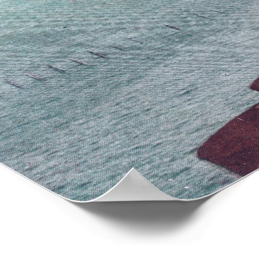 Luftbild der Fähranlandung und Nordwind Poster (Ecke)