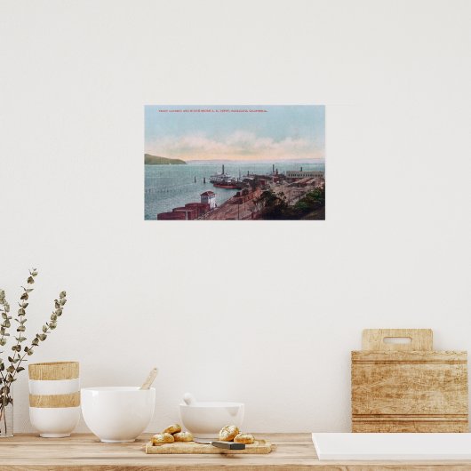 Luftbild der Fähranlandung und Nordwind Poster (Küche)