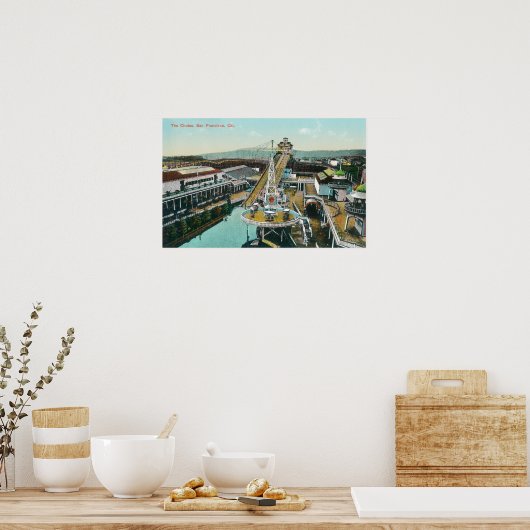 Luftbild der Fallschirme Poster (Küche)