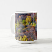 Luftbild der farbenfrohen Bäume des Herbstes Kaffeetasse (Vorderseite Links)