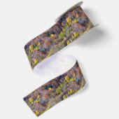 Luftbild der farbenfrohen Bäume des Herbstes Satinband (Rückseite)
