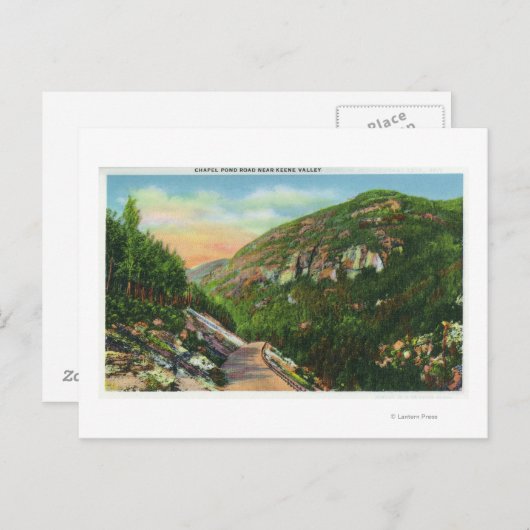 Luftbild der Fischkrechtengründe, Saranac Inn Postkarte (Vorne/Hinten)