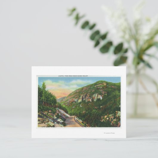 Luftbild der Fischkrechtengründe, Saranac Inn Postkarte (Stehend Vorderseite)