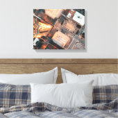 Luftbild der Gebäude Leinwanddruck (Insitu (Schlafzimmer))