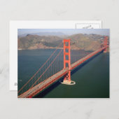 Luftbild der Golden Gate Bridge im 2. Postkarte (Vorne/Hinten)