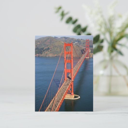 Luftbild der Golden Gate Bridge im Freien Postkarte (Stehend Vorderseite)
