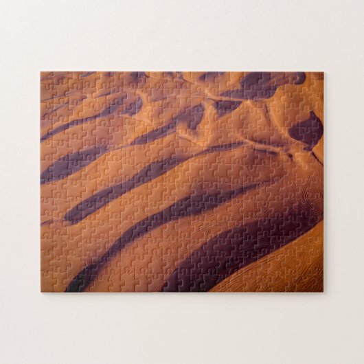 Luftbild der goldenen Orangen Wüstendünen Puzzle (Horizontal)
