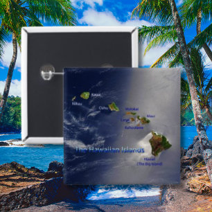 Luftbild der Hawaiianischen Inseln Button