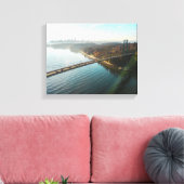 Luftbild der Insel mit Brücke Leinwanddruck (Insitu (Wohnzimmer))