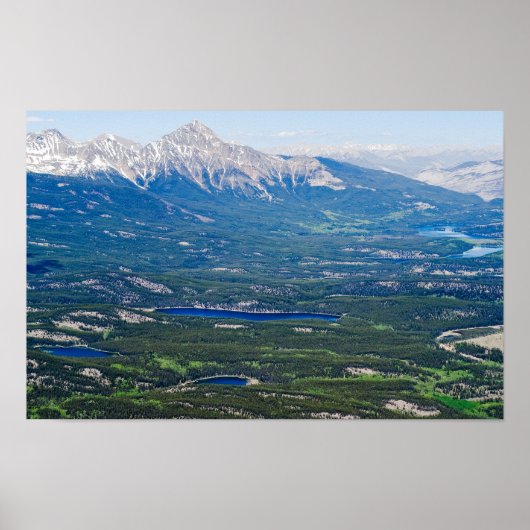 Luftbild der Jasperseen - Kanada Poster (Vorne)